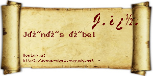 Jónás Ábel névjegykártya