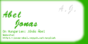 abel jonas business card