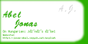 abel jonas business card
